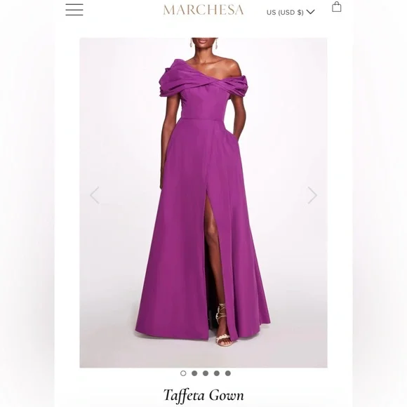 Marchesa Notte Dresses Marchesa Notte Taffeta Gown Violet